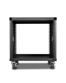 iStarUSA 23.6" Deep 9 RU Simple Server Rack with Wood Top (Black)