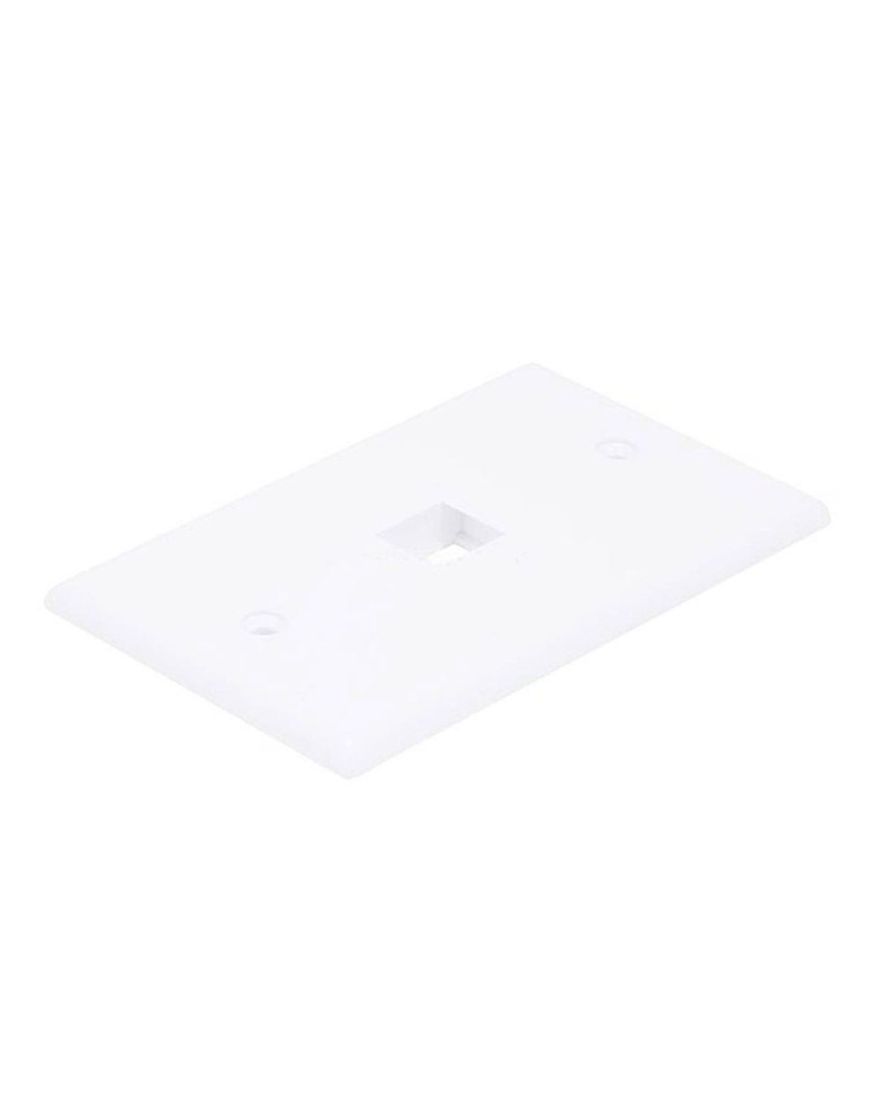 Monoprice Wall Plate for Keystone, 1 Hole - White Monoprice Wall Plate for Keystone, 1 Hole - White