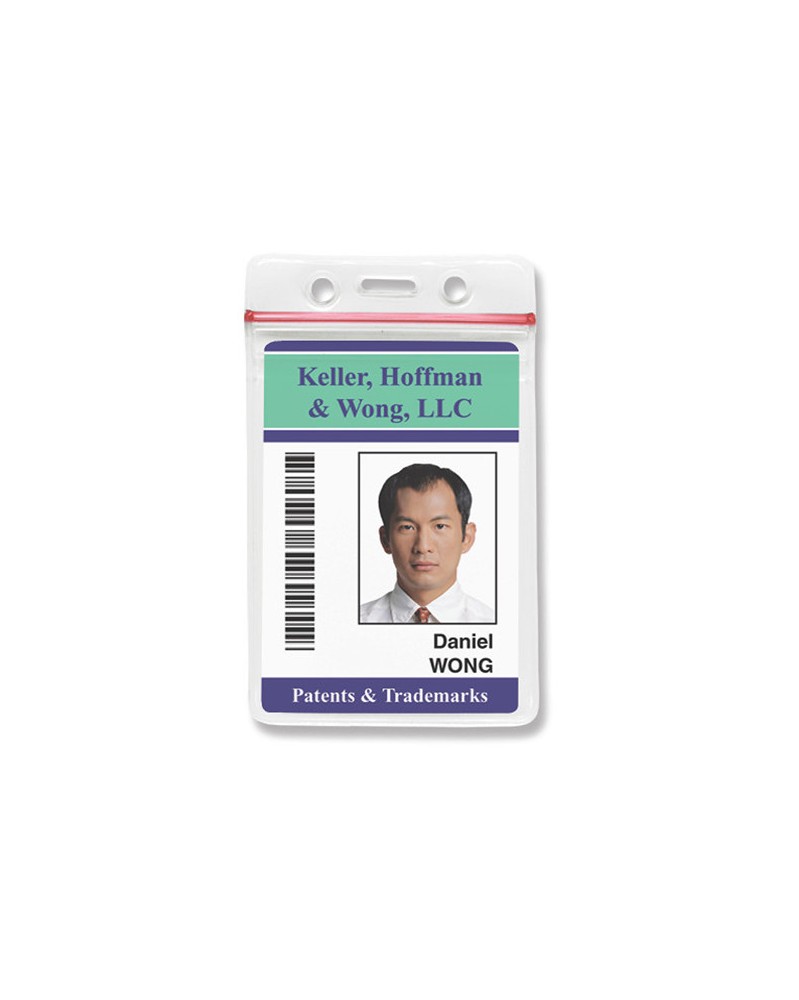 BRADY PEOPLE ID Clear Vinyl Vertical Badge Holder with Resealable Top (2.38 x 3.88", 100-Pack) BRADY PEOPLE ID Clear Vinyl Vertical Badge Holder with Resealable Top (2.38 x 3.88", 100-Pack)