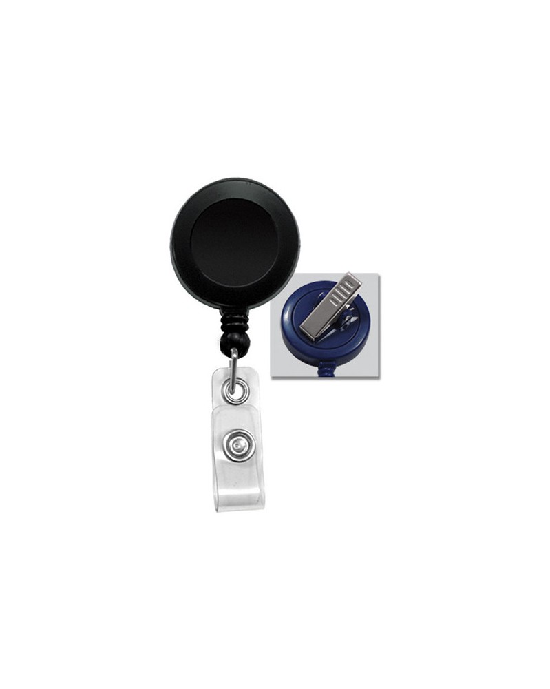 BRADY PEOPLE ID Round Badge Reel with Clear Vinyl Strap & Swivel Clip (Black, 25-Pack) BRADY PEOPLE ID Round Badge Reel with Clear Vinyl Strap & Swivel Clip (Black, 25-Pack)